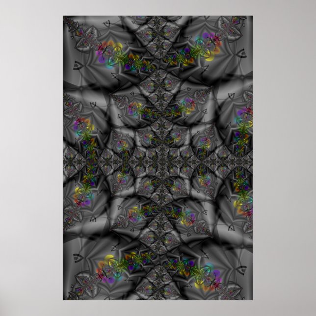 Poster Imaginaire | Arc-en-ciel Fractal Art (Devant)