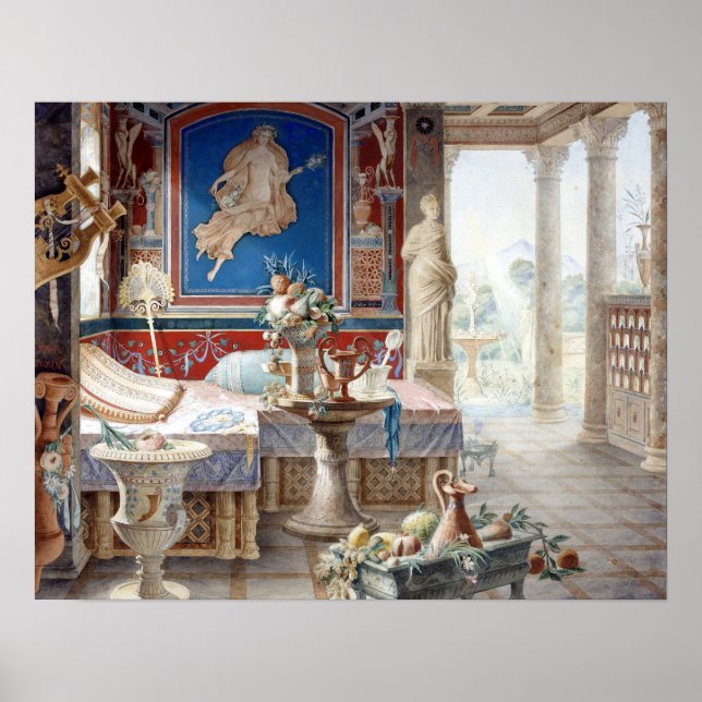 Poster Imaginaire architectural Félix Duban (Devant)