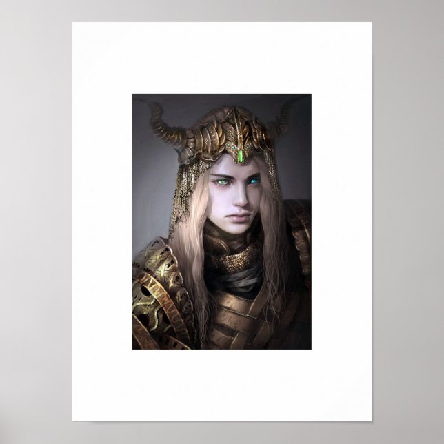 Poster Imaginaire Art, Femme Guerrière (Devant)