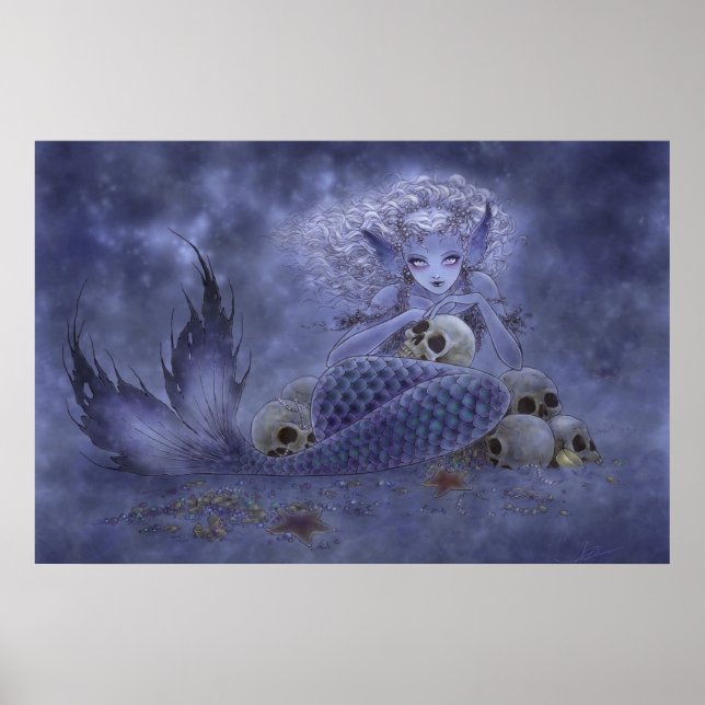 Poster Imaginaire Art Imprimer - Sirène foncée (Devant)