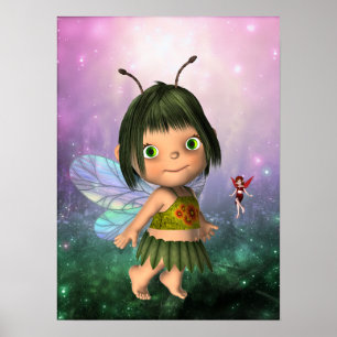 Poster Imaginaire Art Little Fairy Girl