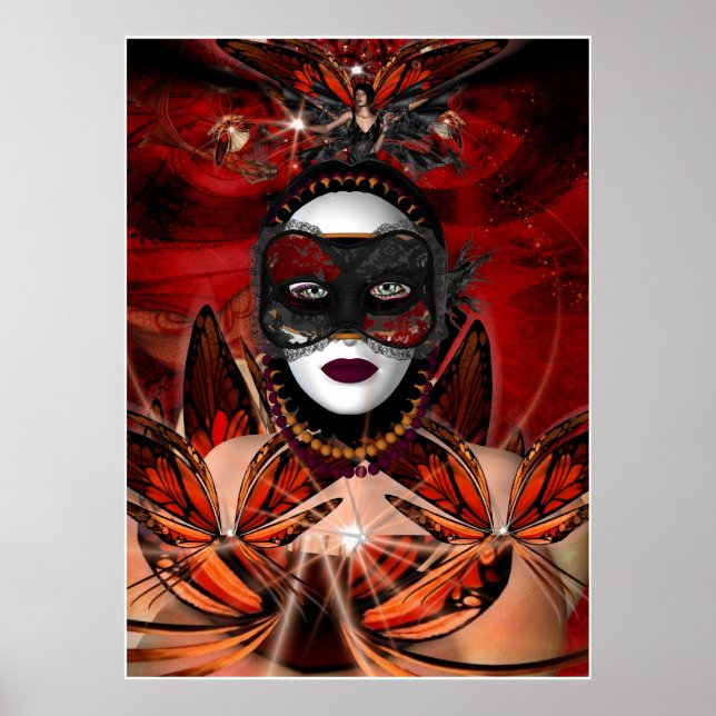 Poster Imaginaire Art Papillon Reine Pas de fronti (Devant)