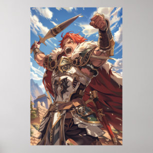 Poster Imaginaire Aventure Anime 2D Style Art
