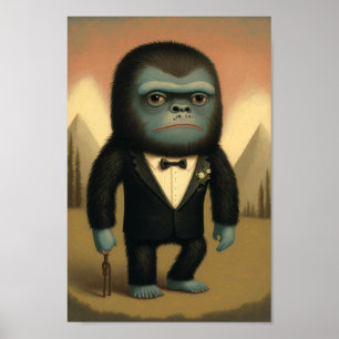 Poster Imaginaire bizarre Bigfoot Sasquatch Guy