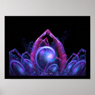 Poster Imaginaire Castle Fractal par Kitty Ann