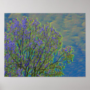 Poster Imaginaire coloré peuplier Arbre Nature Imprimer