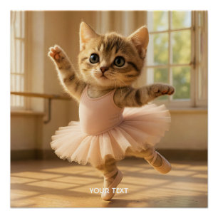Poster Imaginaire Cute Kitten Petite Ballerina