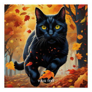 Poster Imaginaire Cute Vivid Black Jumping Chat