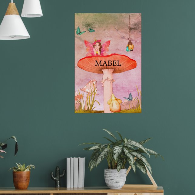 Poster Imaginaire de champignons Fairy Nursery (Salon 1)