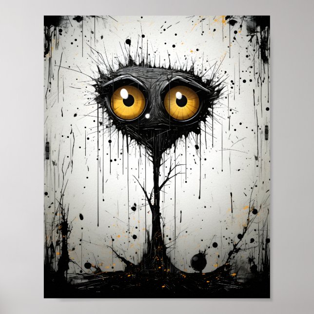 Poster Imaginaire de dessin déplaisant Halloween Monster  (Devant)