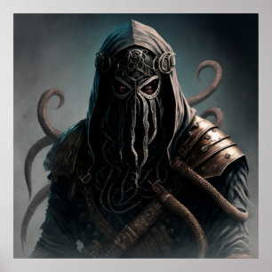 Poster Imaginaire de guerrier de l'affiche