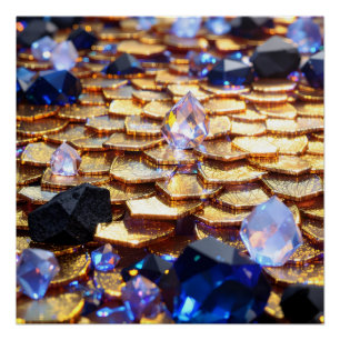 Poster Imaginaire de luxe Gemstone Abstrait