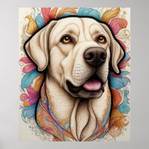 Imaginaire détaillé Labrador Retriever Art