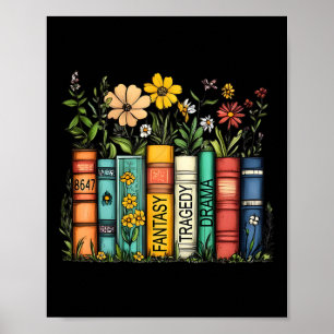 Poster Imaginaire Drama Tragédie Livre Floral Subtle Anti
