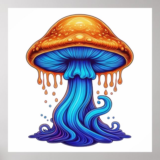 Poster Imaginaire du champignon à goutte (Devant)