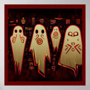 Poster Imaginaire Égypte fantômes Halloween 1