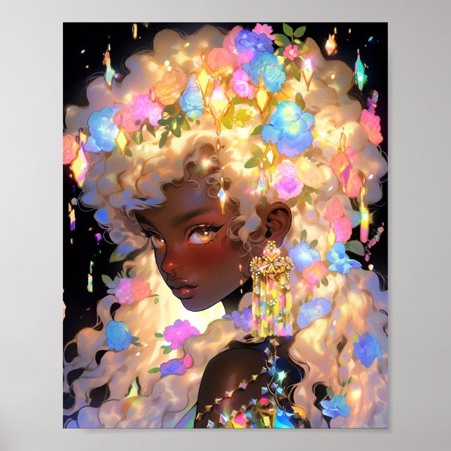 Poster Imaginaire femme Art Africain Américain (Devant)