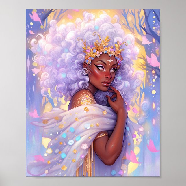 Poster Imaginaire femme Art Africain Américain (Devant)