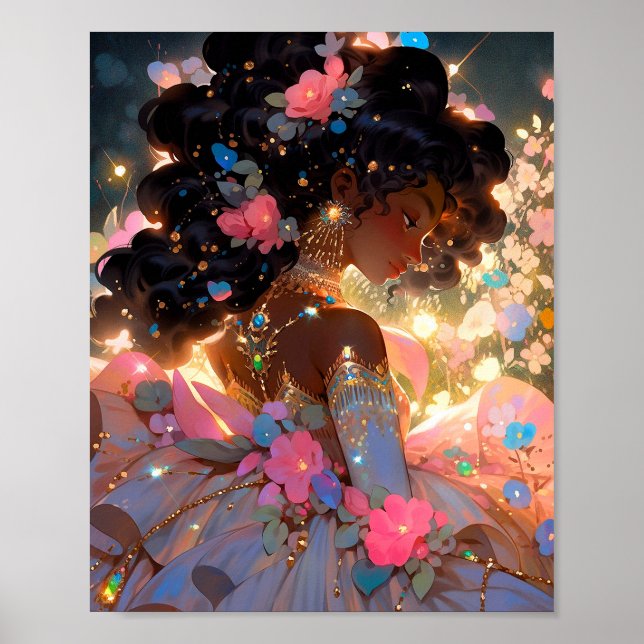 Poster Imaginaire femme Art Africain Américain (Devant)
