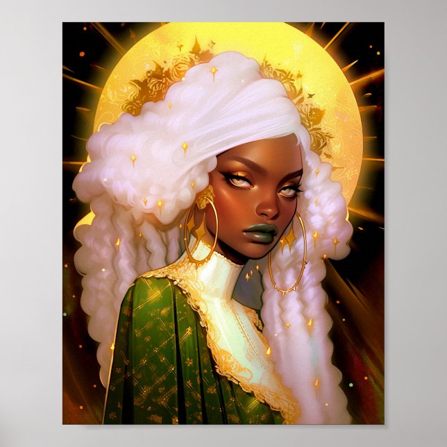 Poster Imaginaire femme Art Africain Américain (Devant)