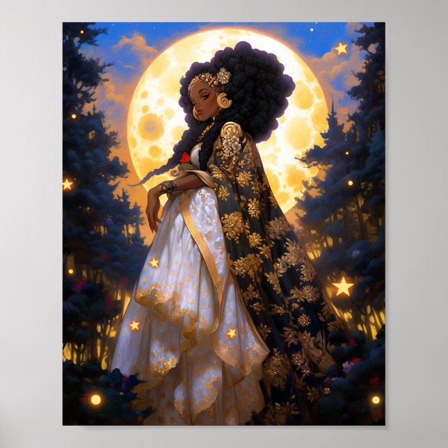Poster Imaginaire femme Art Africain Américain (Devant)