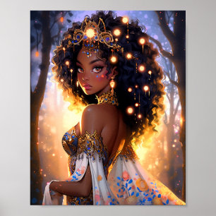 Poster Imaginaire femme Art Africain Américain