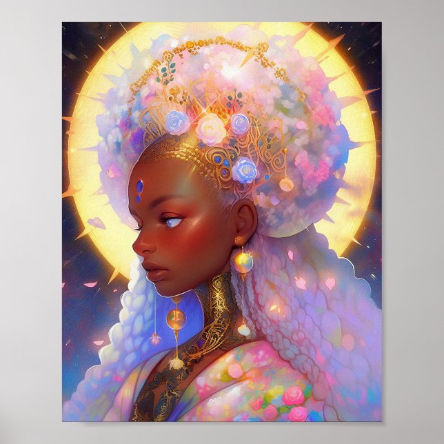 Poster Imaginaire femme Art Africain Américain (Devant)