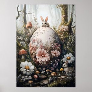 Poster Imaginaire Forêt Nature Oeuf géant Mur Art