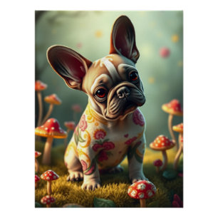 Poster Imaginaire French Bulldog Puppy Art