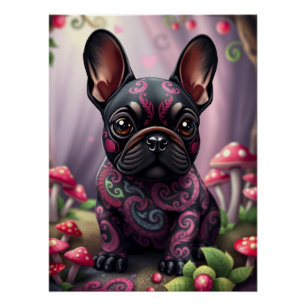 Poster Imaginaire French Bulldog Puppy Art