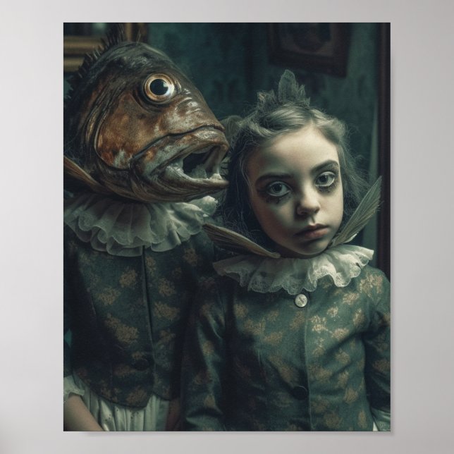 Poster Imaginaire Horreur Poissons jumeaux (Devant)