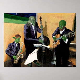Poster Imaginaire Jazz Musiciens Musique Mur Art