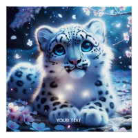 Imaginaire mignon bébé léopard de neige