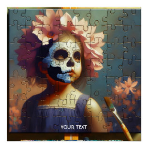 Poster Imaginaire mignon Puzzle Fleurs filles