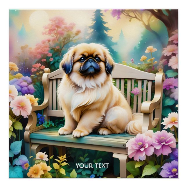 Poster Imaginaire Mignonne Petites Fleurs de Chien (Devant)
