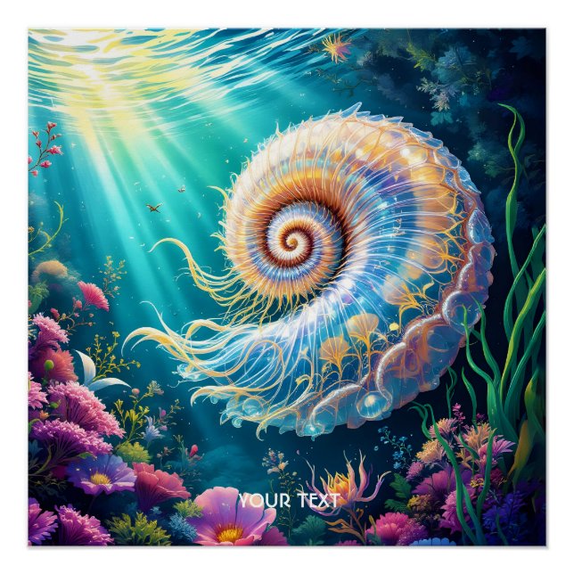 Poster Imaginaire Nature mignonne Monde sous-marin (Devant)