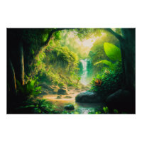 Imaginaire Paradis tropical Paysage avec cascade