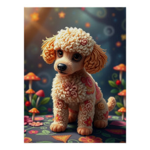 Poster Imaginaire Poodle Puppy Art