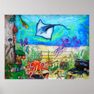 Poster Imaginaire Sous La Mer