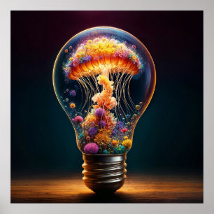 Poster Imaginaire verre bulbe aquatique luminosité créati