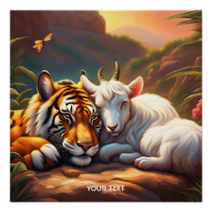 Poster Imaginaire Vive Sleeping Tiger Chèvre