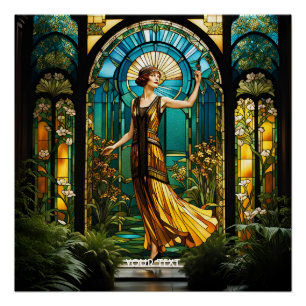 Poster Imaginaire Vivid Vivid Femme En Verre