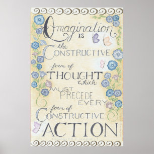 Poster Imagination - Citation de Charles Haanel sur l'art