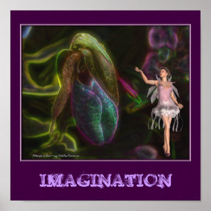 Poster Imagination Fée Et Fleur Inspiration