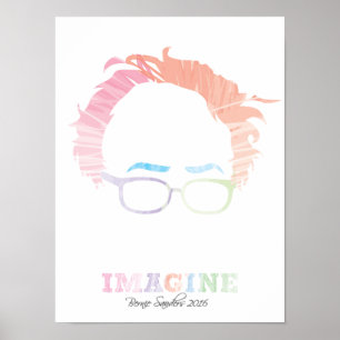 Poster Imagine Bernie Sanders 2016 - aquarelles