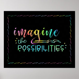 Poster IMAGINEZ LES POSSIBILITÉS Typographie