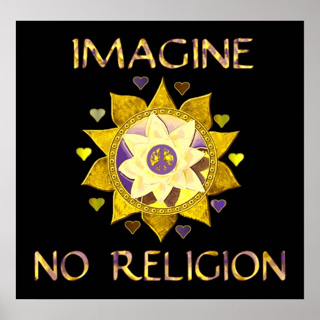 Poster Imaginez Pas De Religion (Devant)
