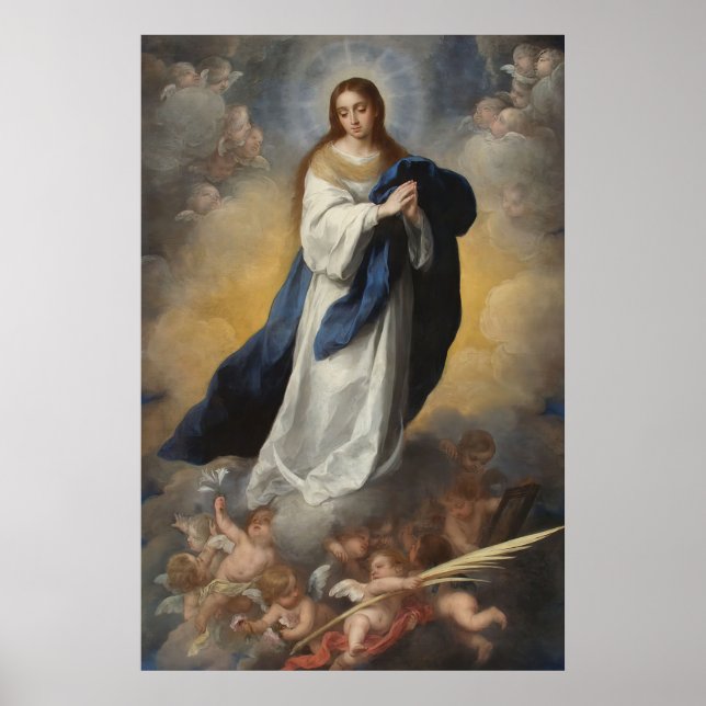 Poster Immaculée Conception Assomption Vierge Murillo (Devant)