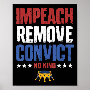 Poster Impeachment Vintage Destituer Condamner Pas De Roi