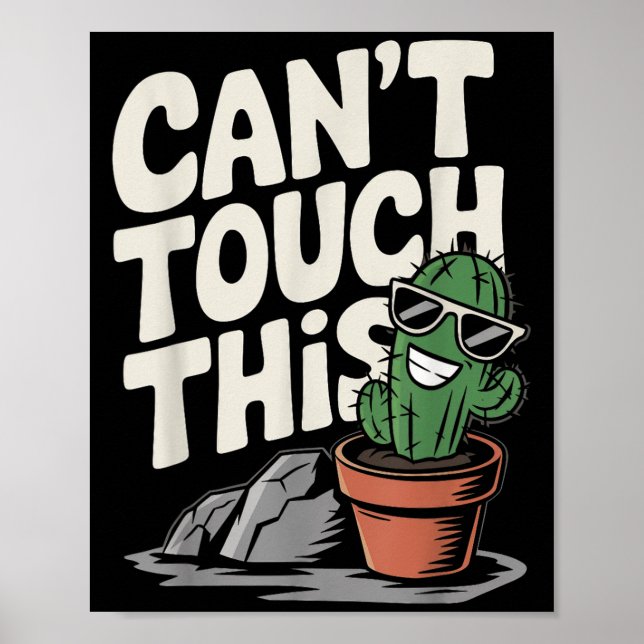Poster Impossible de toucher ce Cool Cactus (Devant)